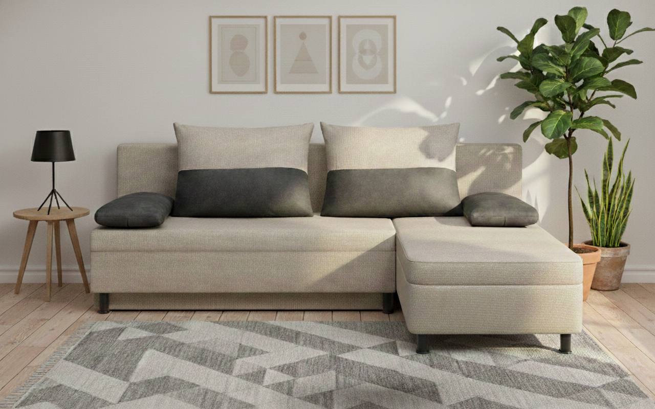 Coltar extensibil Real Prime, bej + antracit  1